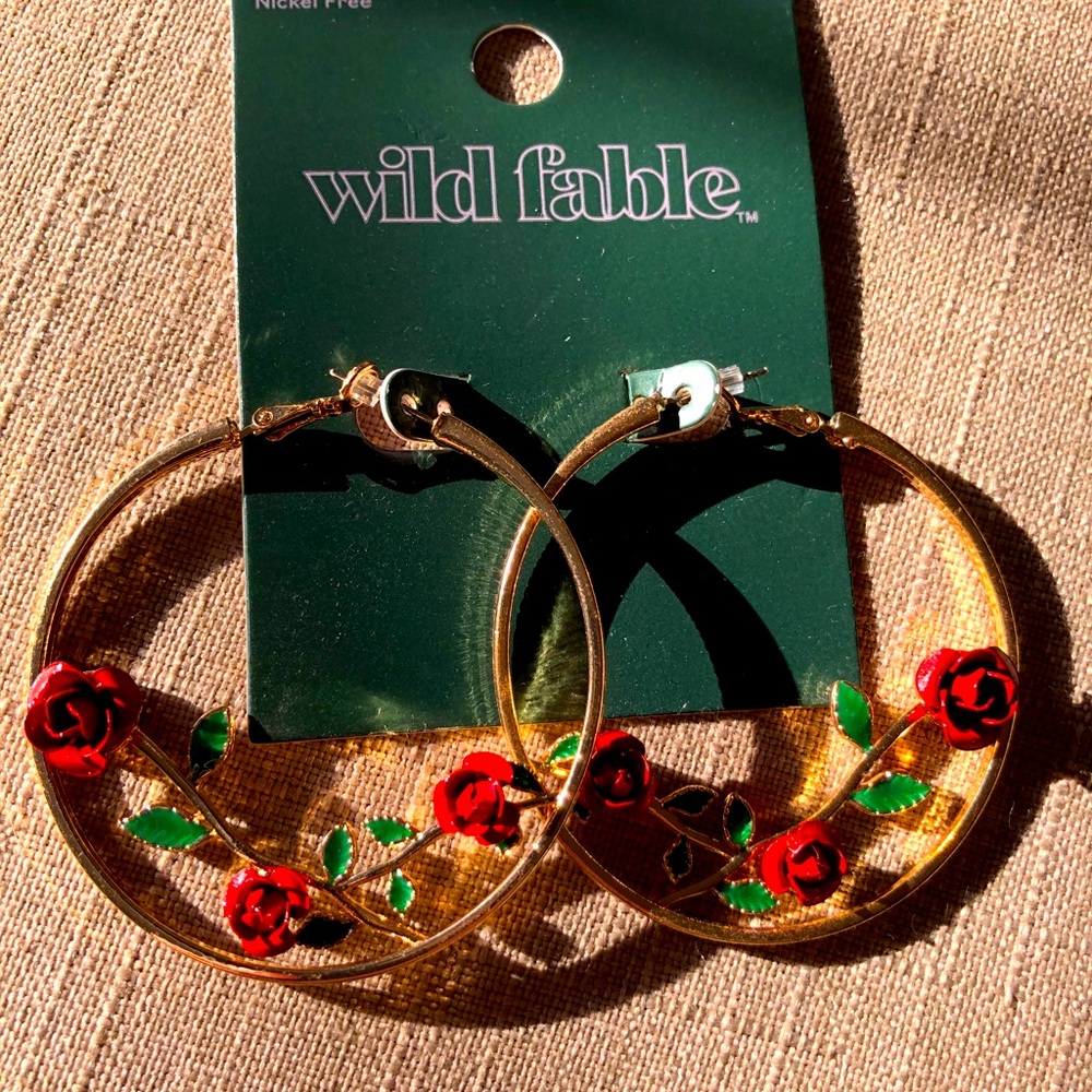 Rose earrings